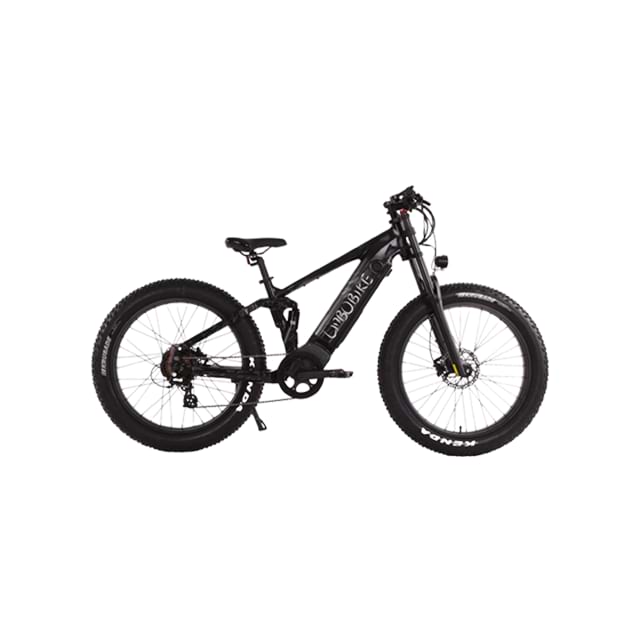 26 inch elektrische mountainbike met dikke banden en volledige vering