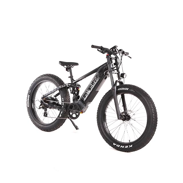 26 inch elektrische mountainbike met dikke banden en volledige vering